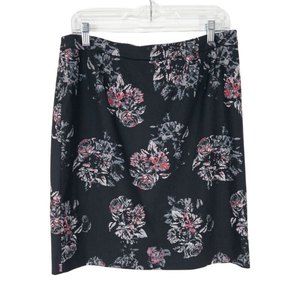 Halogen Pencil Skirt‎ Sz 10 Floral Multicolor With Lining